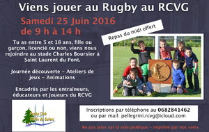 Journée Découverte du Rugby Samedi 25 Juin