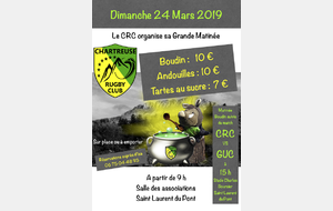 Matinée Boudin Dimanche 24 Mars