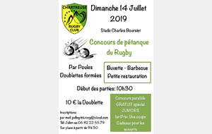 RDV au Concours de pétanque du Club