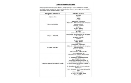 Calendrier EDR 2017/2018