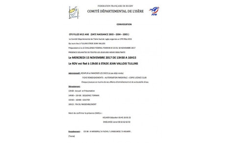 Convocation CPS féminin