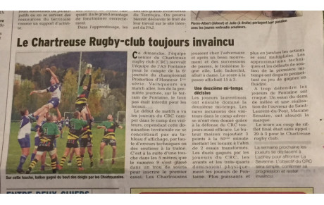 Le CRC reste invaincu - DL du 31/10/18