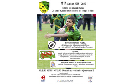 Nouveau pour nos M14 cette saison !!!!